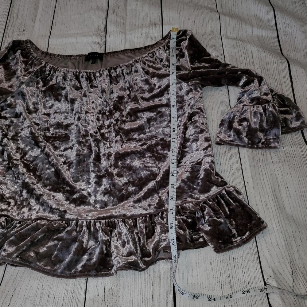 Sanctuary beautiful crushed Velvet Blouse - Picture 9 of 10
